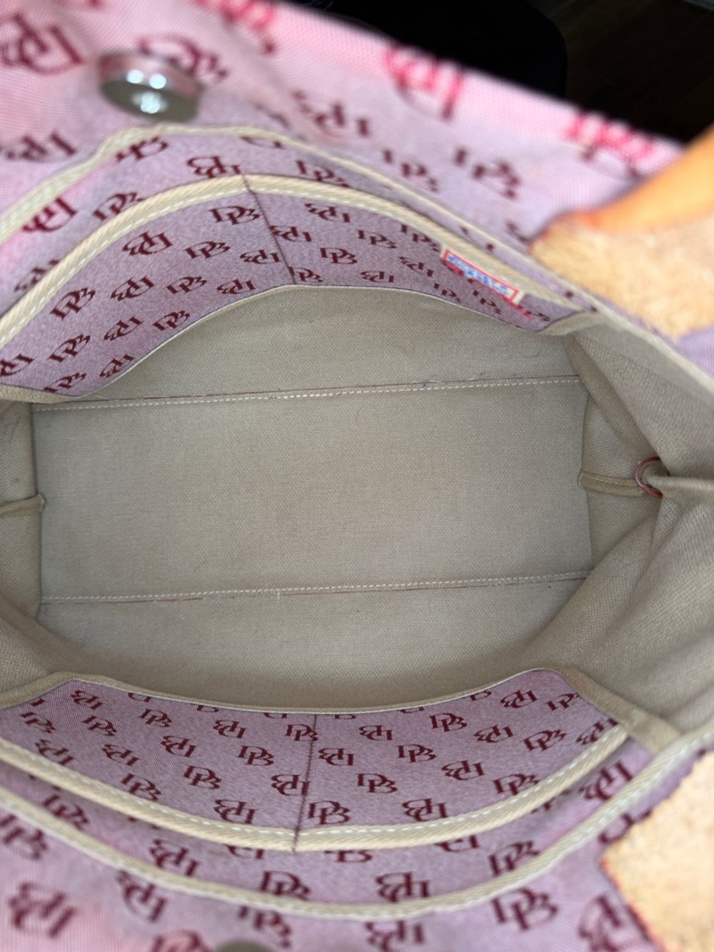 Dooney and Burke EUC like new pink/ted tassel shoulder tote 14 X 11 1/2 5 deep - Picture 9 of 9